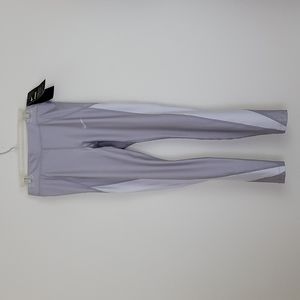 NWT Nike Dri-Fit Power Gray & White Stretchy Work Out Athletic Pants XS